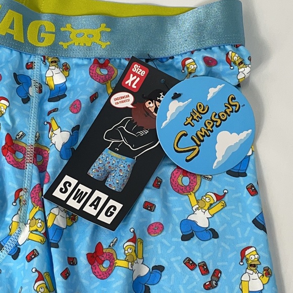 SWAG "The Simpsons" Christmas Themed Boxer Brief-New with Tags - Picture 2 of 7
